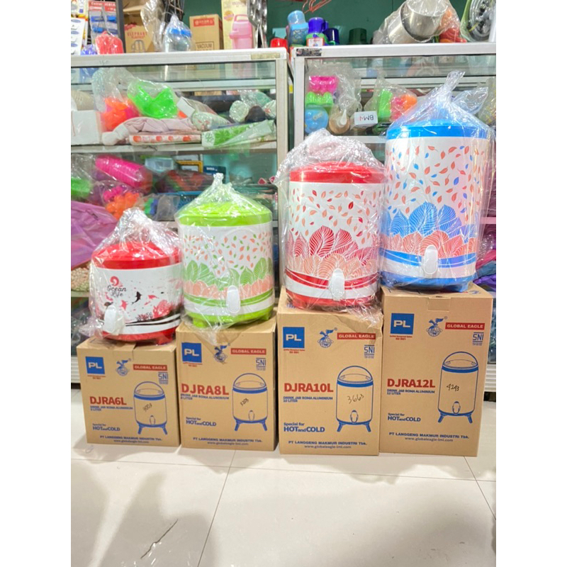 Drink jar 6 8 10 12 Liter/ Tempat air minum bahan Alumunium global eagle
