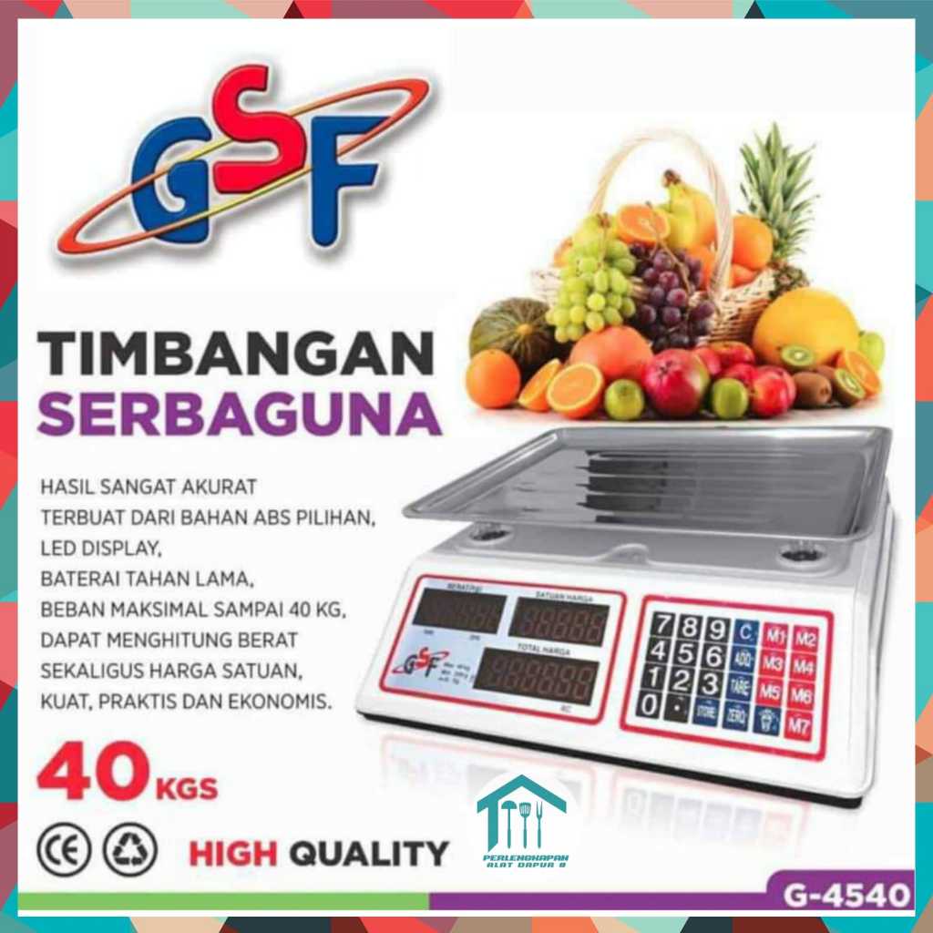 TIMBANGAN DIGITAL GSF G-4540 40KG / TIMBANGAN DIGITAL PRICE 40KG BUAH SAYUR LAUNDRY / TIMBANGAN SERB