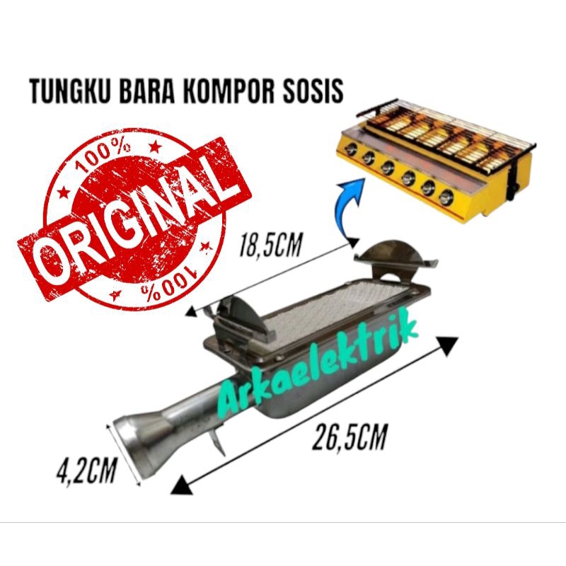 Burner/bara kompor panggangan sosis