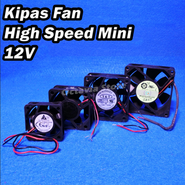 Kipas Fan DC 12V mini 4cm 5cm 6cm 7cm High Speed