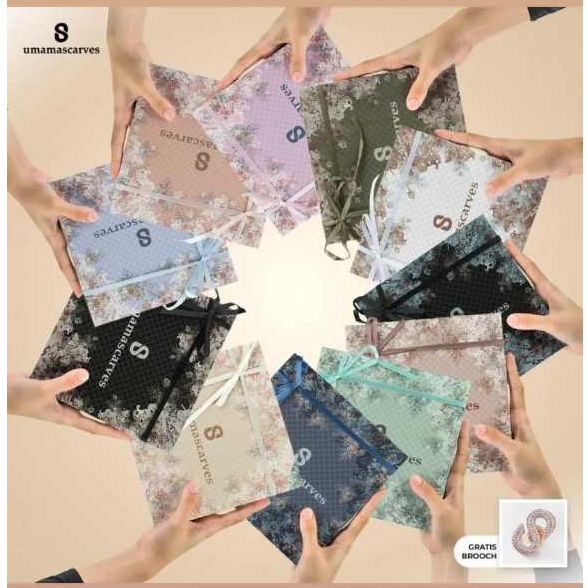 UMAMA SCARF BOX+BROOCH 3