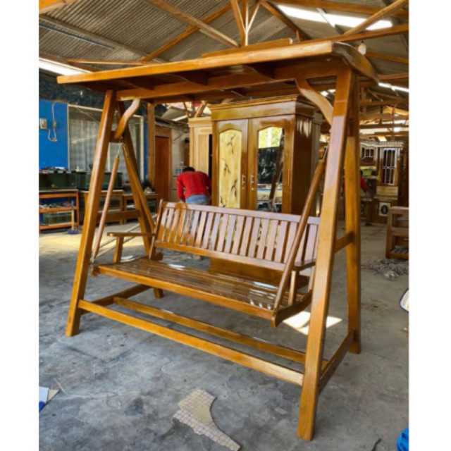 Ayunan kayu jati Asliii Mebel ayunan kayu jati
