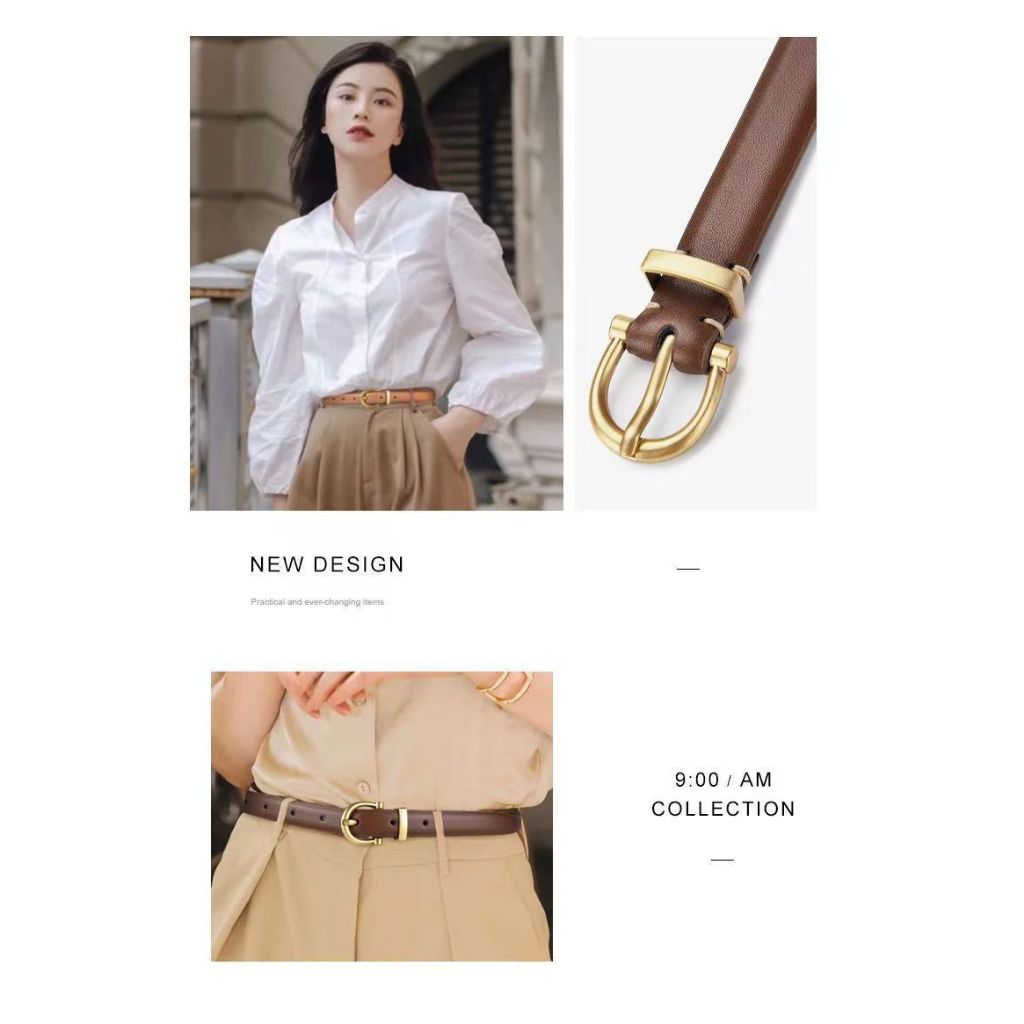 Parkson Ikat Pinggang Wanita Belt Korea Simple Sabuk Import Gesper Kulit "PU" Import