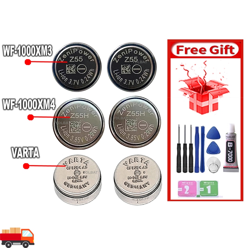 Asli Z55H Z55 VARTA CP1254 WI-SP600N WF-SP700N WF-SP900 WF-1000X untuk headphone bluetooth Sony WF-1