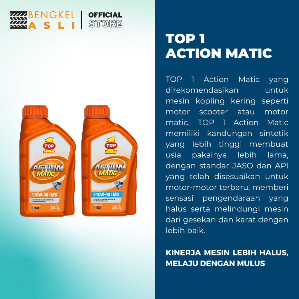 Brilliantblossoms_ (Kombo Hemat Oli Motor Matic + Oli Gardan) Oli Motor Matic Top 1 Action Matic Sae