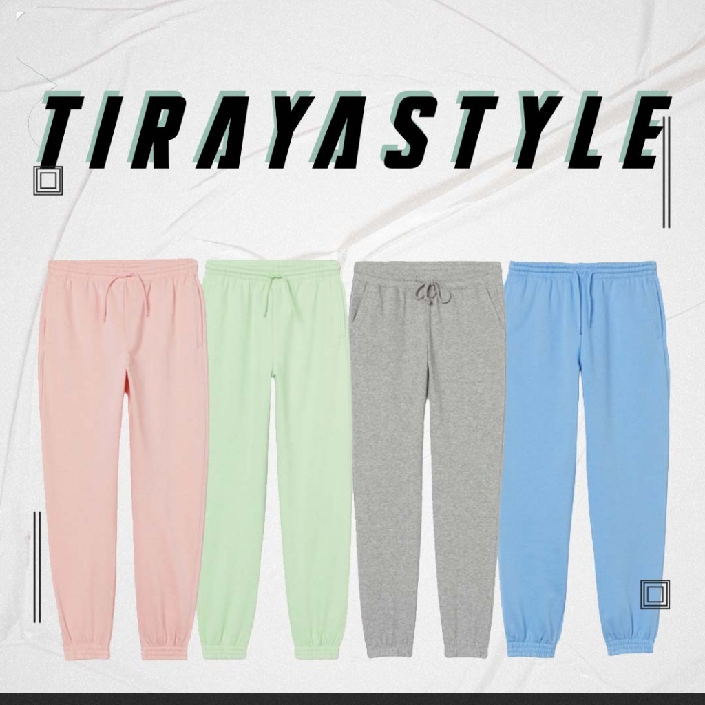 CELANA JOGER SWEATPANTS JOGGER FLEECE PRIA WANITA PANJANG TRAINING JOGGER GYM OLAHRAGA JUMBO STYLE K