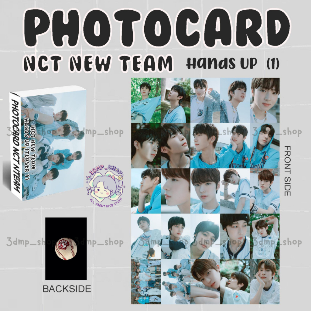 [ 2sisi - 25lembar] PHOTOCARD LOMO PHOTOCARD NCT NEW TEAM HANDS UP
