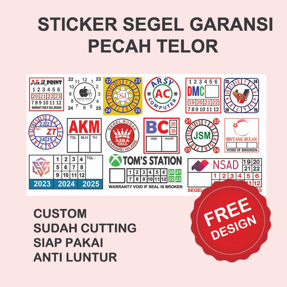 

sticker segel pecah telur / segel garansi, custom