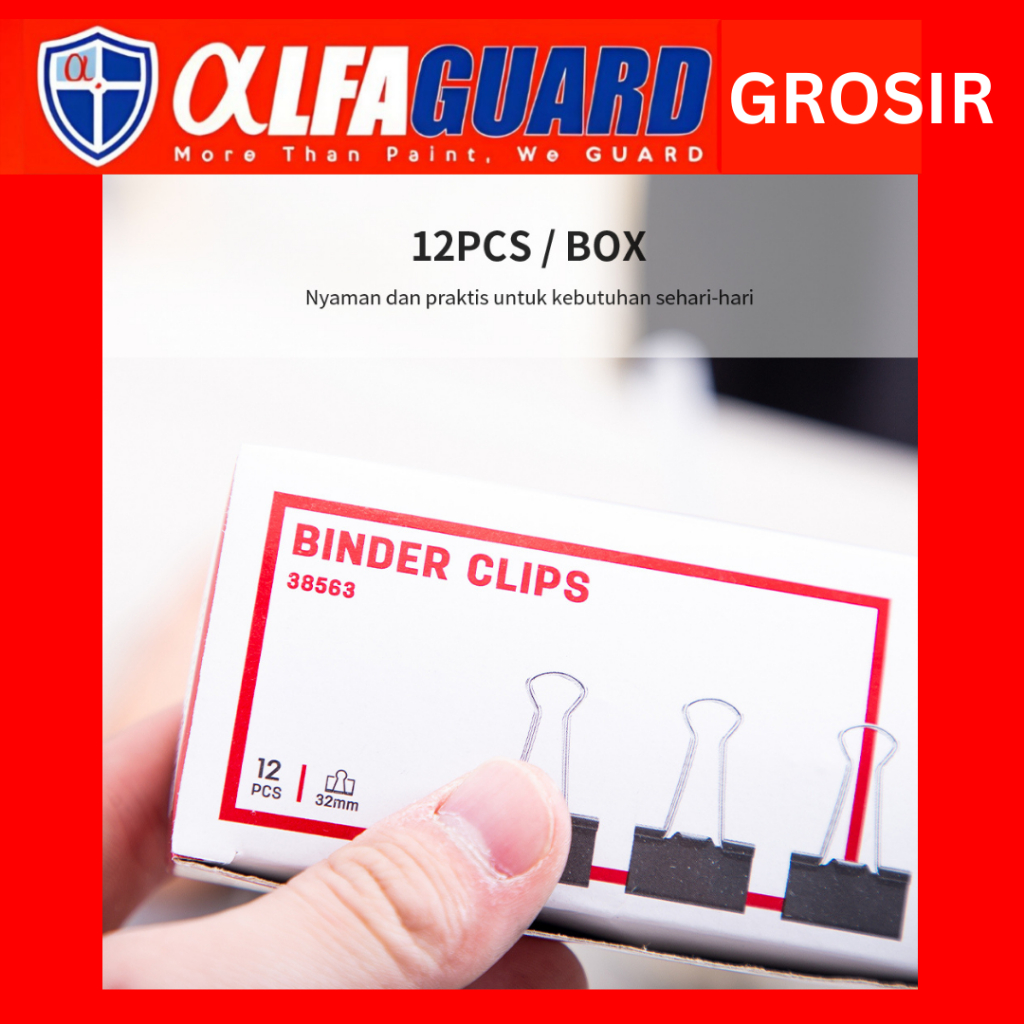 

Deli | Klip Kertas (Binder Clips) 32 mm | E38563
