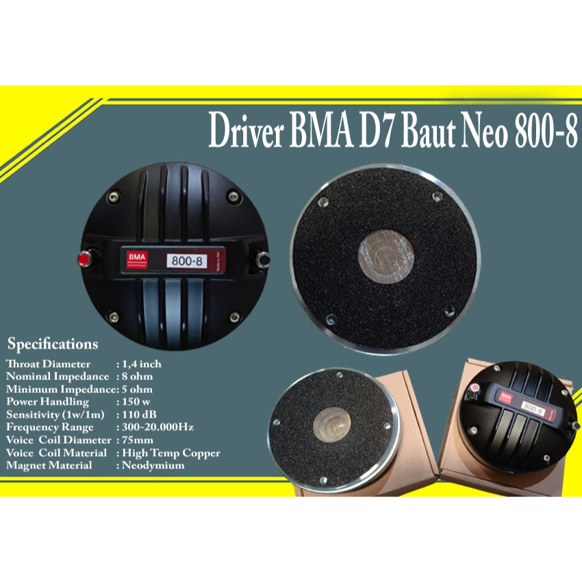 driver tweeter BMA Baut Neodynium 800-8 neo coil 3 inch tweter bma neo coil 3 inc