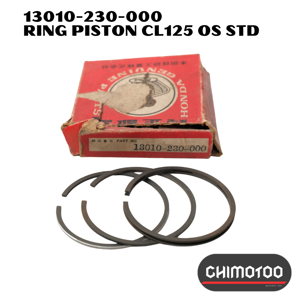 Ring Seher Piston Honda CL125 SS125 C92 CB92 Os Over Size Ukuran Std Original