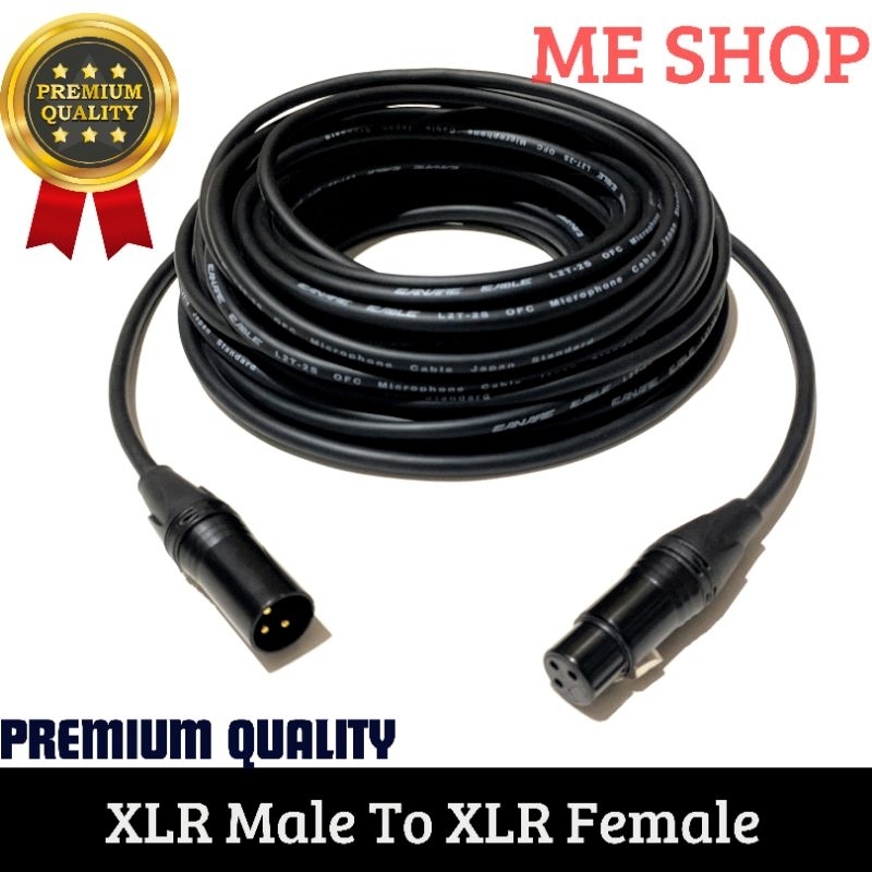 Kabel mic XLR Male to XLR female 2Meter