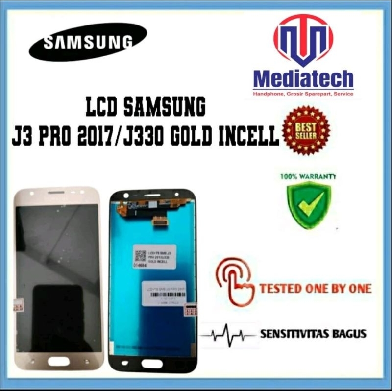 LCD SAMSUNG J3 PRO 2017/J330 GOLD/BLACK INCELL