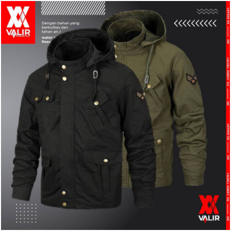 Valir Gamon- Jaket Pria Casual Terbaru Tactical Motor Outdoor Touring Jaket Anti Angin Windbreaker