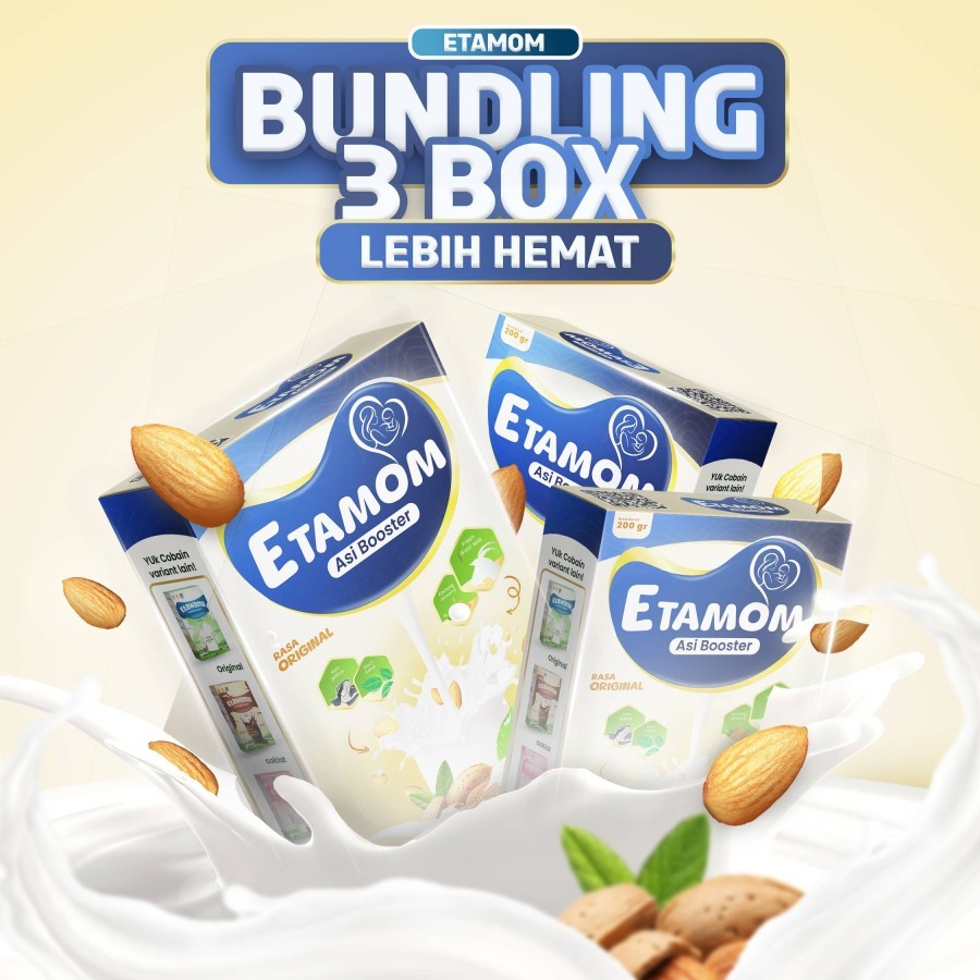 

3 BOX ETAMOM Susu ASI MILK Etawa Plus Almond Katuk Pelancar ASI Booster Ibu Menyusui