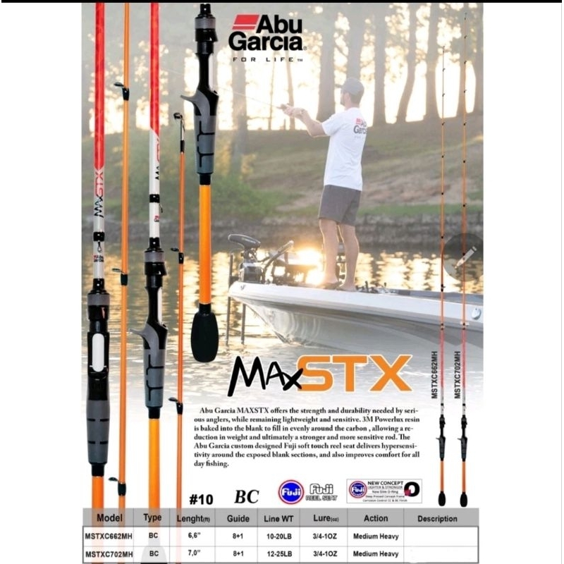 Joran BC abu Garcia Max Stx 662MH 702MH Fuji