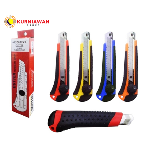 

Pisau Cutter L-500 Besar Rubber Grip Random Warna