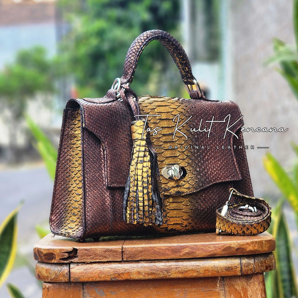 Tas Kulit Ular Asli Abaya Size 26 & 30 Handmade Asli Bali