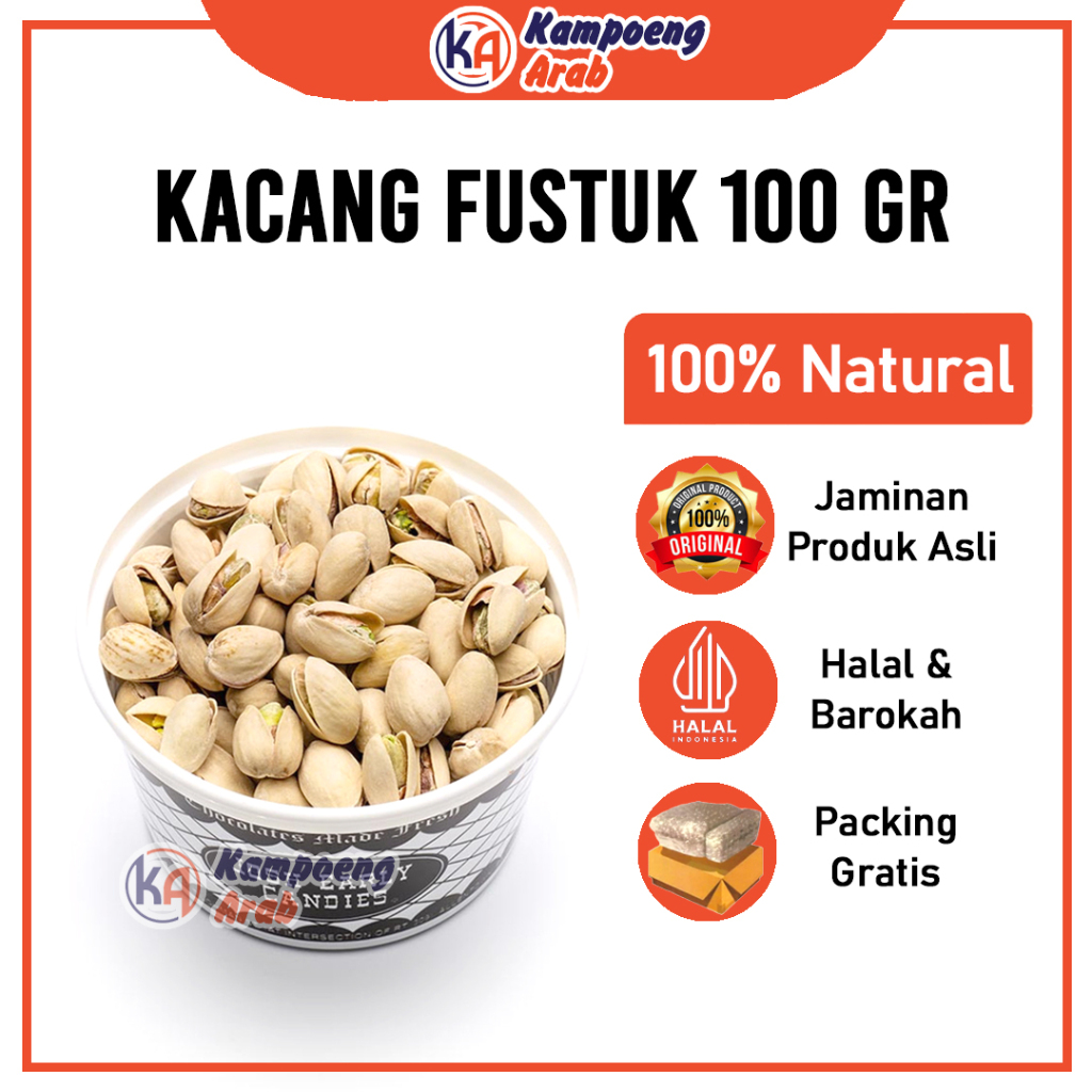 

Kacang Pistachio Fustuk 100 Gr Khas Arab Kaya Akan Manfaat Almond Mede Untuk Oleh-oleh Haji & Umroh
