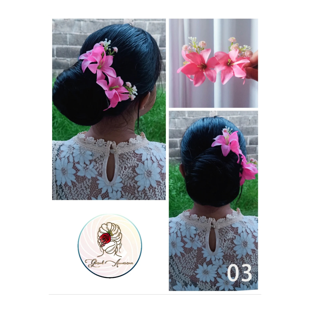 Hiasan Sanggul Rambut / Jepit Rambut Bunga / Sanggul Bunga