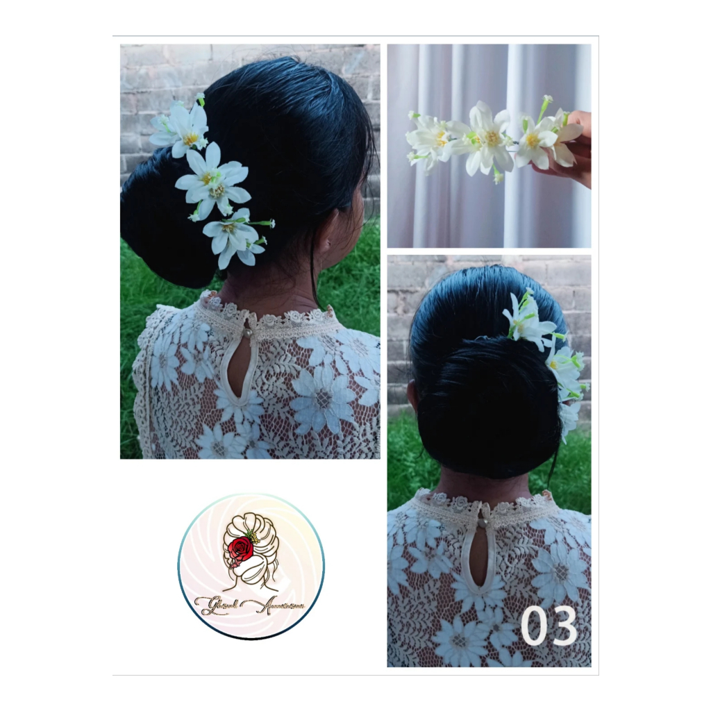 Hiasan Sanggul Rambut / Jepit Rambut Bunga / Sanggul Bunga
