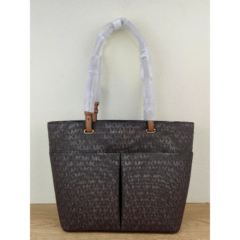 MK Bedford Pocket Tote Signature Brown