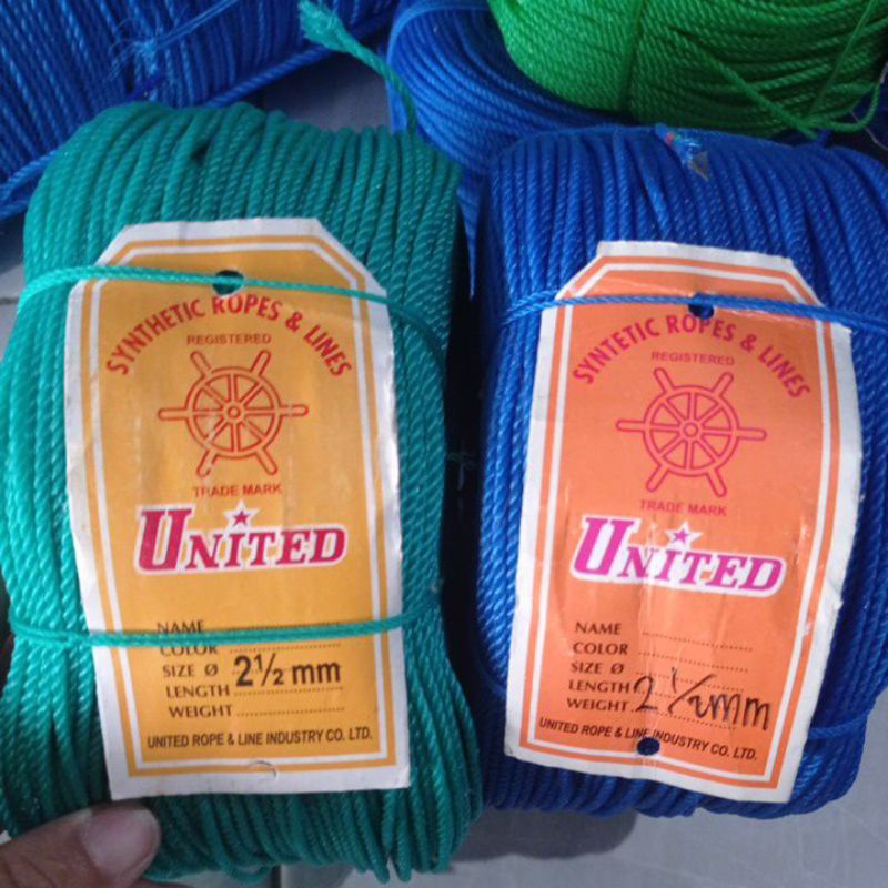 Tali tambang 2,5mm UNITED 200M Tali tambang kecil tali tampar