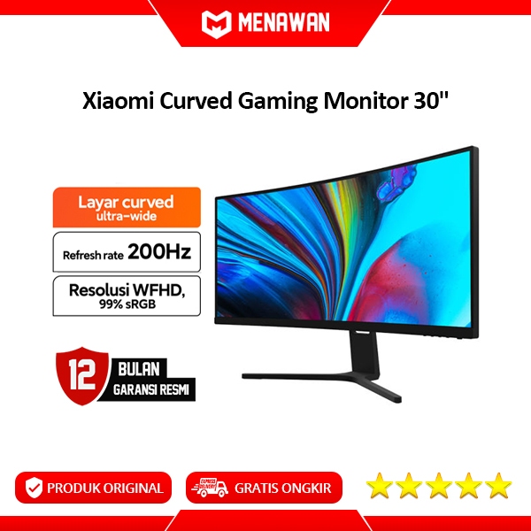 Xiaomi Mi Curved Gaming Monitor WFHD 200Hz Monitor Layar Lengkung Original