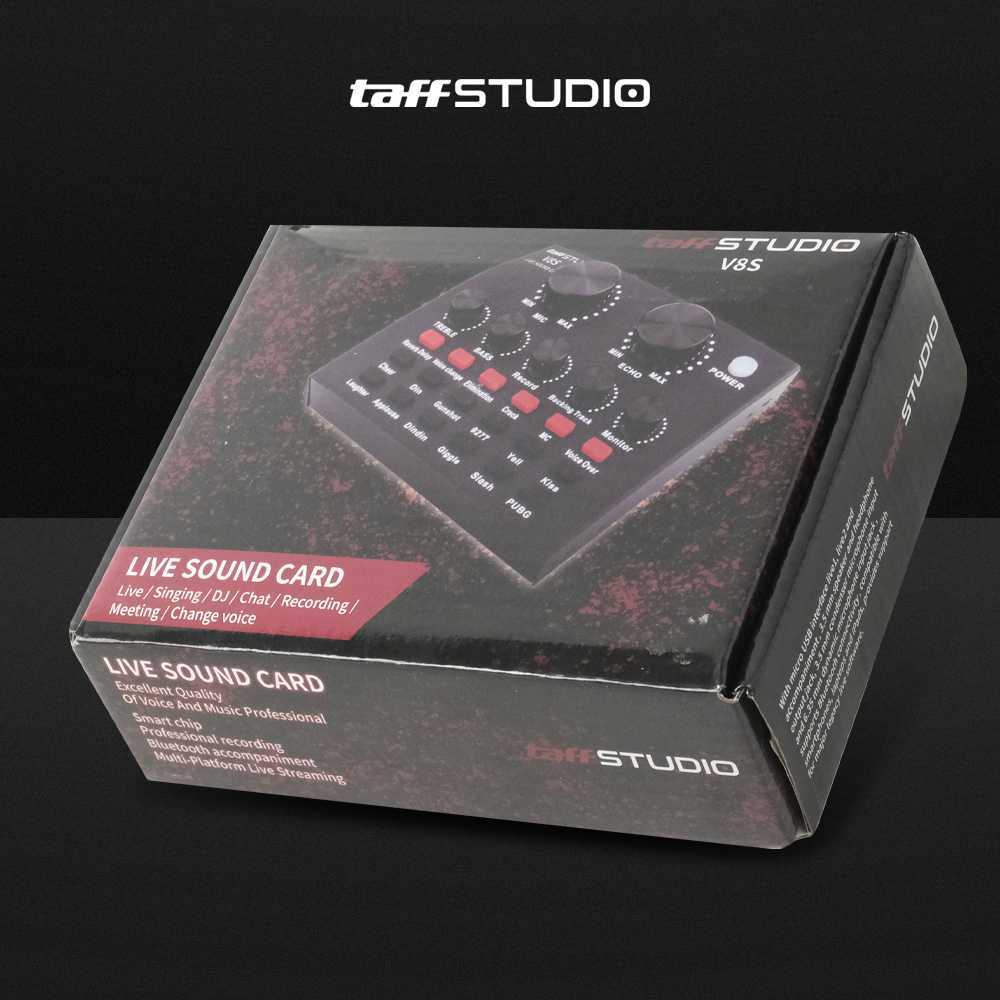 TaffStudio Bluetooth Audio USB External Soundcard Live Broadcast Mic V8u/s