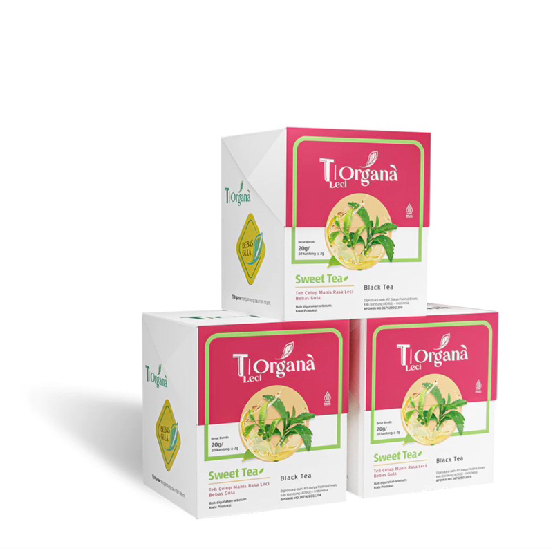 

T|OrganaLecci bundle 3pack@10pc//tehmanis tanpa gula manis dari daun stevia,ziro kalori