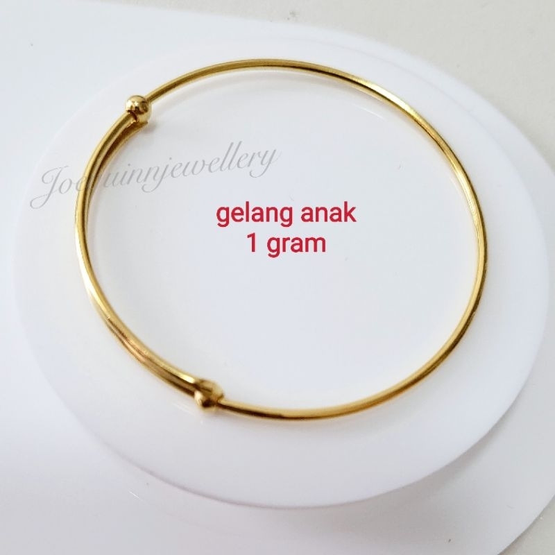 gelang bayi 1 gram emas muda