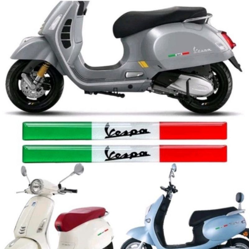 emblem stiker logo Vespa 3D - stiker vespa - aksesoris vespa