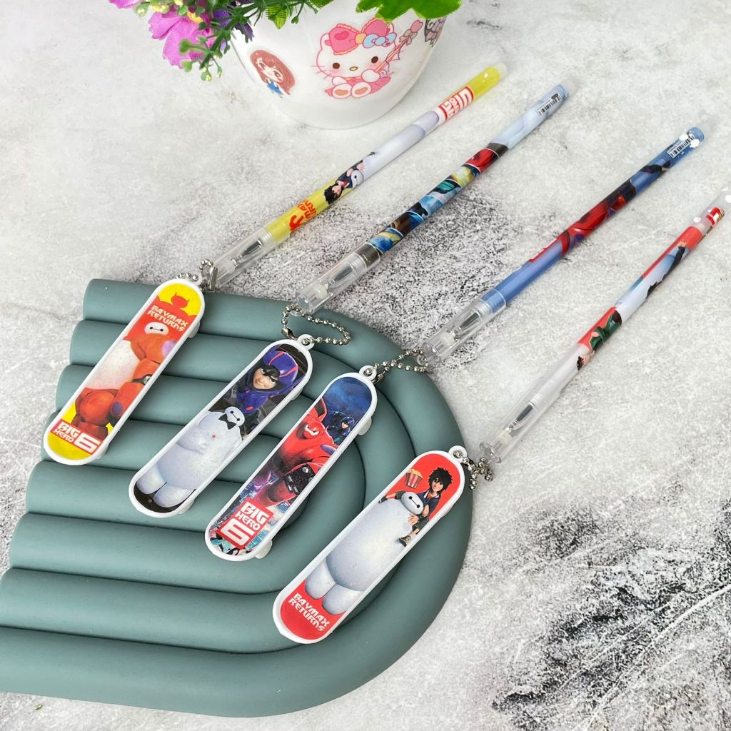 

Pulpen Gel Gantungan Skateboard Besar Kartun Baymax Hitam 0.5 mm - PG 1043 - bolpoint unik aesthetic korea viral 1 pack alat tulis lucu sovenir
