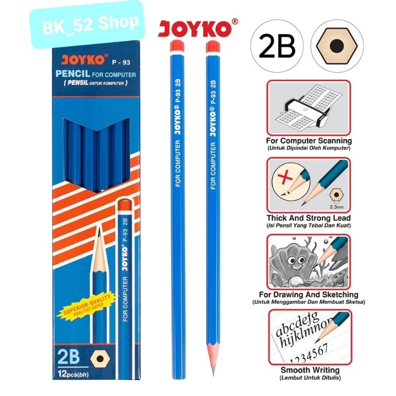 

Pensil JOYKO 2B P-93 /1pc pensil JOYKO P93 2B