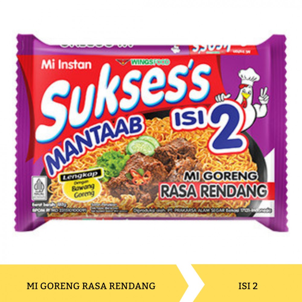 

Mi Sukses Instant Goreng Rasa Rendang isi 2 [132 Gr] / 1 Pc
