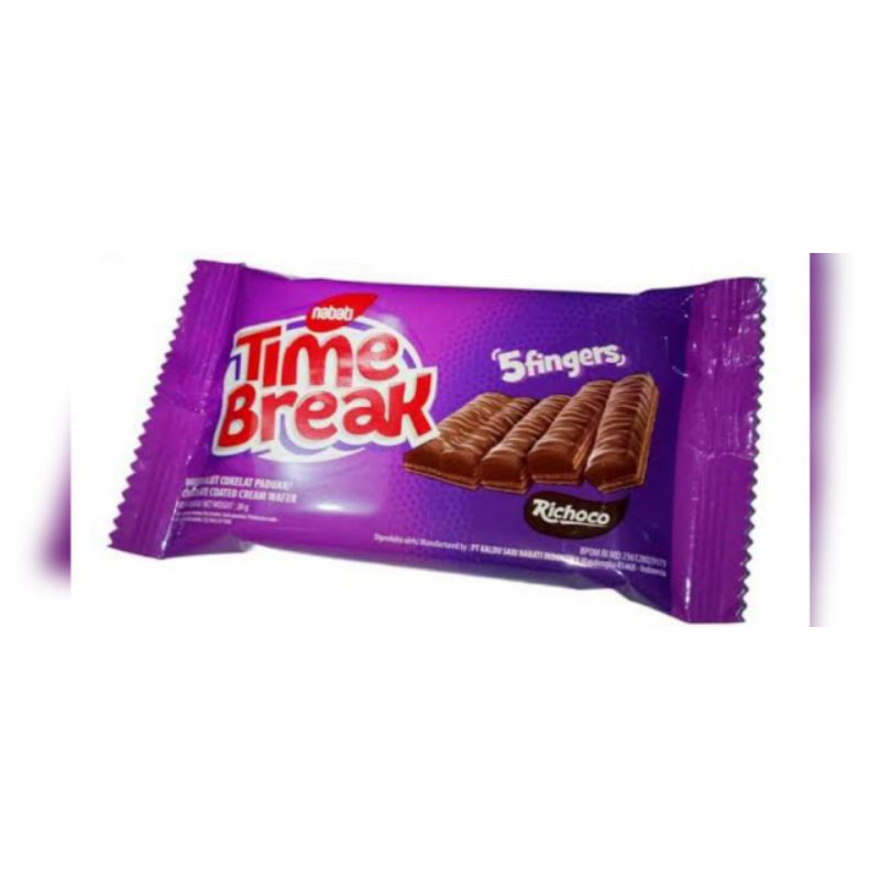 

Time Break Snack Coklat Wafer Nabati Richoco Jajanan Murah isi 10