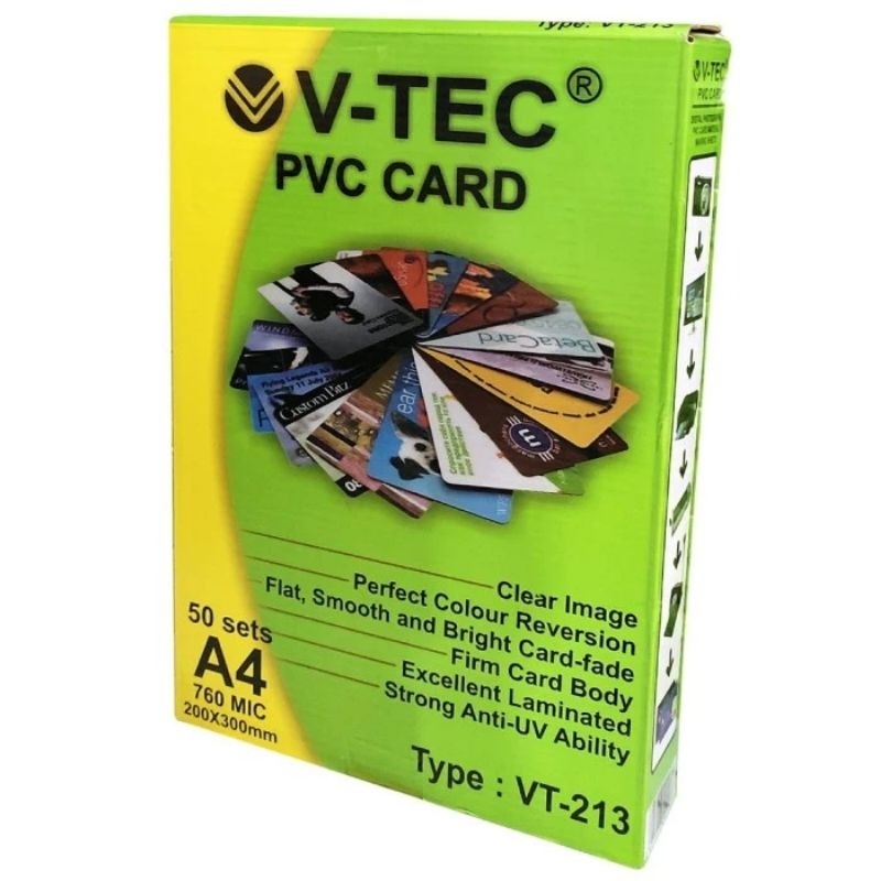 

V-tec Plastik PVC Card VT-213 A4 Putih