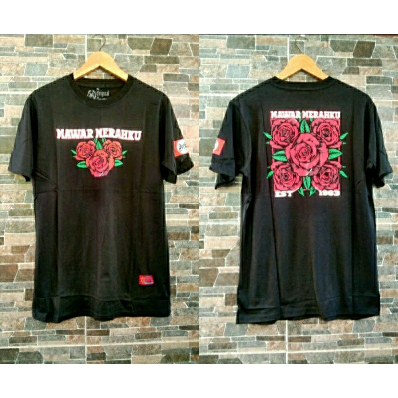 KAOS SLANK MAWAR MERAH KAOS DISTRO SLANKER KAOS KEREN PRIA WANITA BLUES STORE