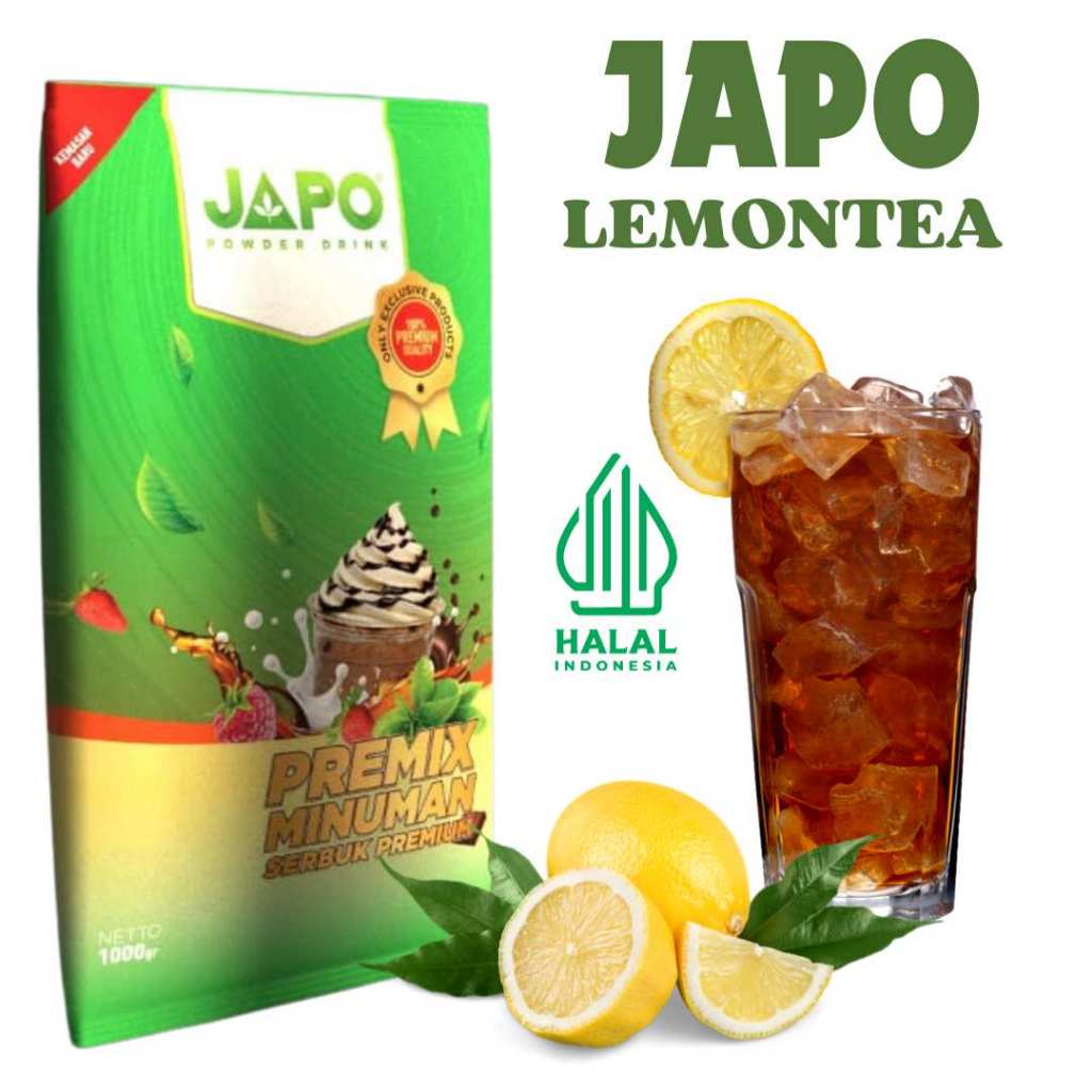 

BUBUK MINUMAN INSTAN 1 Kg RASA LEMONTEA JAPO PREMIUM POWDER DRINK | SERBUK MINUMAN ES TEH LEMON TEA