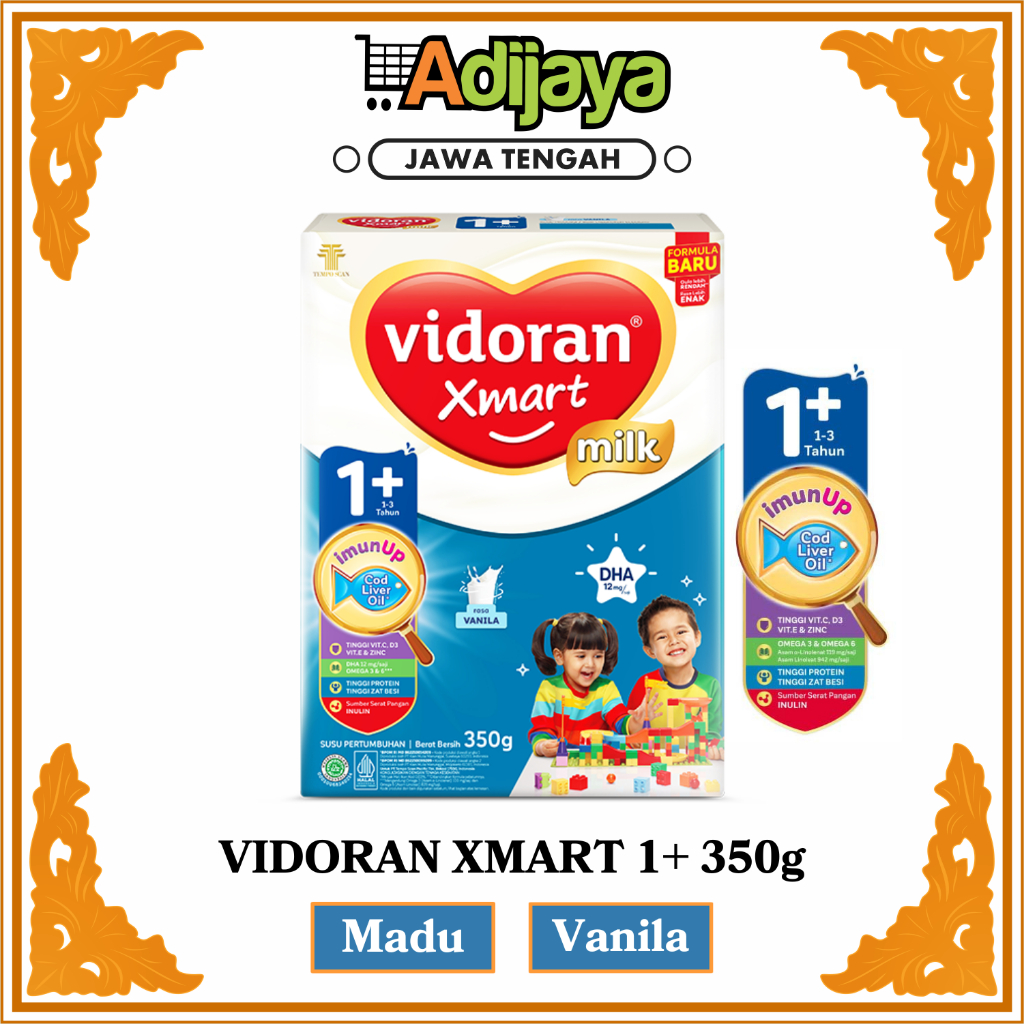 

Vidoran Xmart 1+ Vanila Madu Susu Pertumbuhan Anak Bubuk Untuk Umur ( 1-3 Tahun ) Exp 03.2025 - 350g