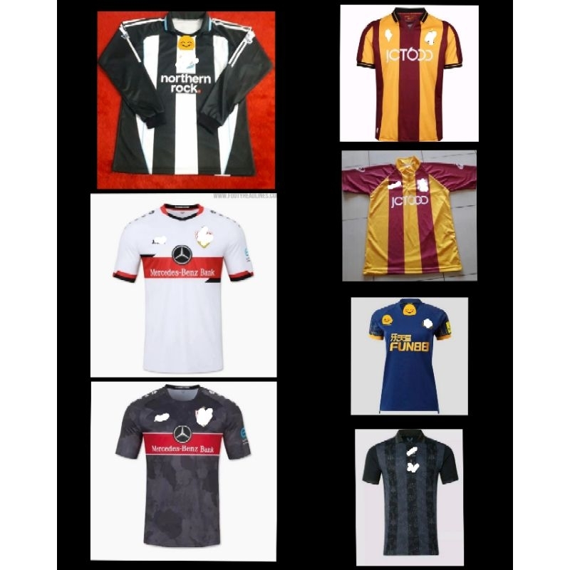 Jersey Bradford 1999/Jersey Bradford 2022/Jersey Stuttgart 2022 Home Away Printing/Jersey Nwcastle 2