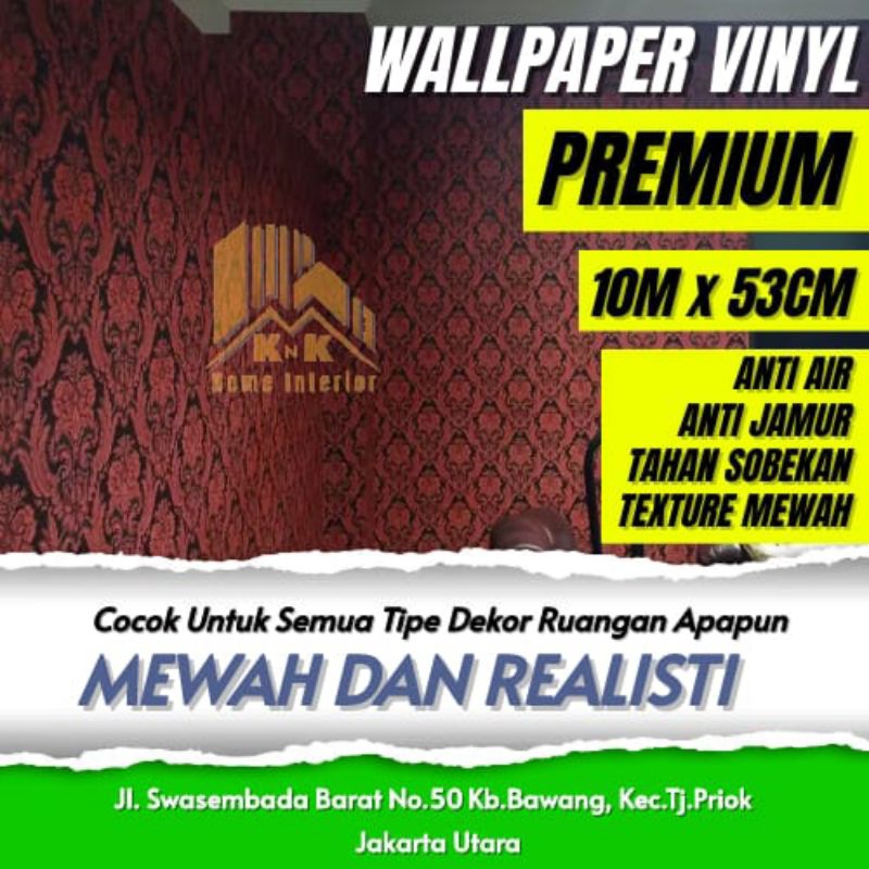 Wallpaper / Wallpaper vinyl / wallpaper Vinyl premium / Wallpaper dinding / Wallpaper  Plafon / Wall