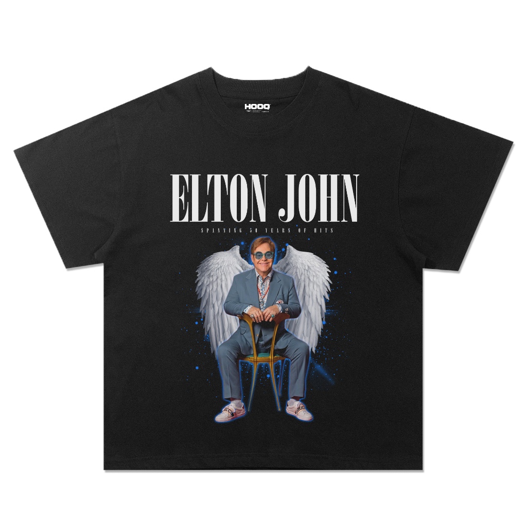 ( BIG SIZE ) KAOS POP MUSIK ELTON JOHN - GREATES ALBUM VINTAGE / UNISEX / OVERSIZE 24S / COD / T-SHI