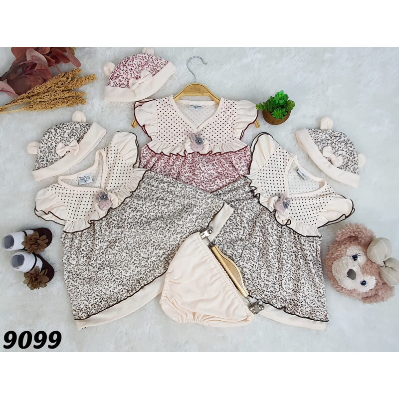 KINDERZONEEE / Sello Dress (Dress+Pants+Topi) / Dress Bayi / Dress Anak Cewek / Dress Anak / Dress A