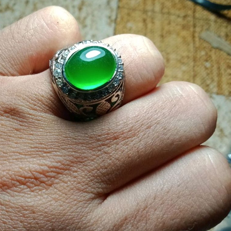Cincin batu  giok Burma tipe c original