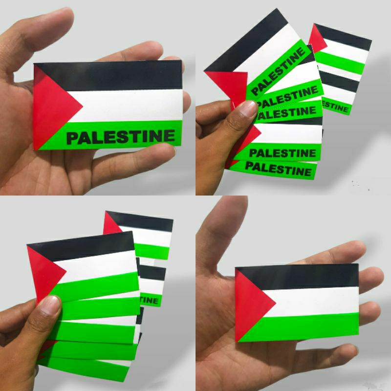 

stiker bendera palestina ( 5 pc ), stiker palestine anti air