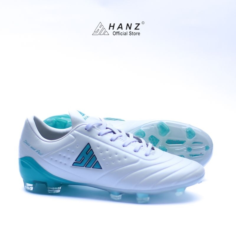 HANZ - Sepatu Sepak Bola Hanz Stylish Fg White Tosca Free Kaos Kaki