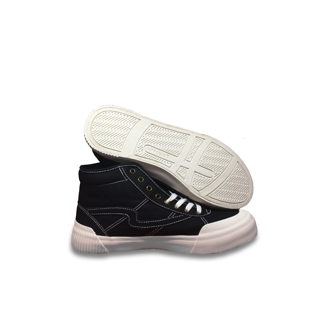 Patrobas Footwear | Patrobas Equip Black White High