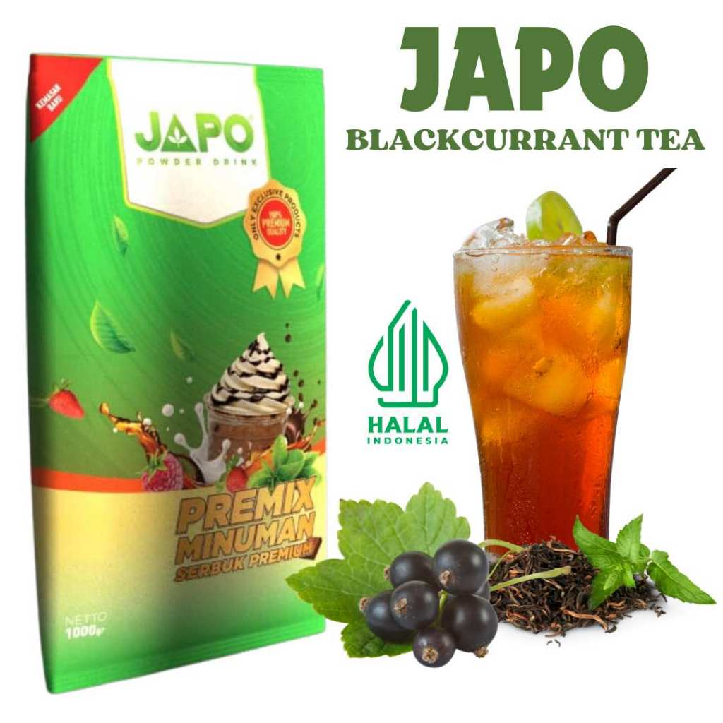 

BUBUK MINUMAN RASA BLACKCURRANT TEA MERK JAPO | SERBUK MINUMAN RASA | PREMIUM POWDER DRINK