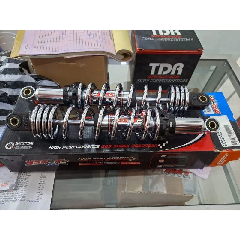 SHOCK YSS HYBRID DTG 340MM CHROME SUPRA X KHARISMA TIGER RX KING